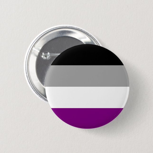 Asexual Pride Flag 6 Cm Round Badge (Front & Back)