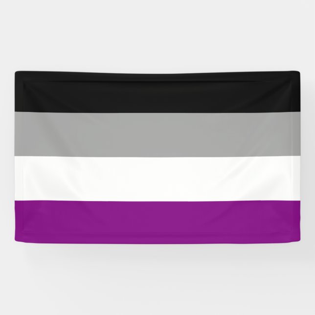 Asexual Pride Flag (Ace) (Asexuality) Banner (Horizontal)