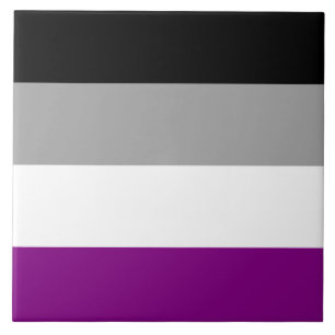 Asexual Pride Flag (Ace) (Asexuality) Ceramic Tile