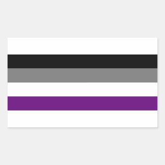 Asexual Pride Flag [ Ace | Demi | Grey ] Rectangular Sticker
