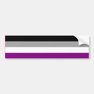 ASEXUAL PRIDE FLAG BAR BUMPER STICKER