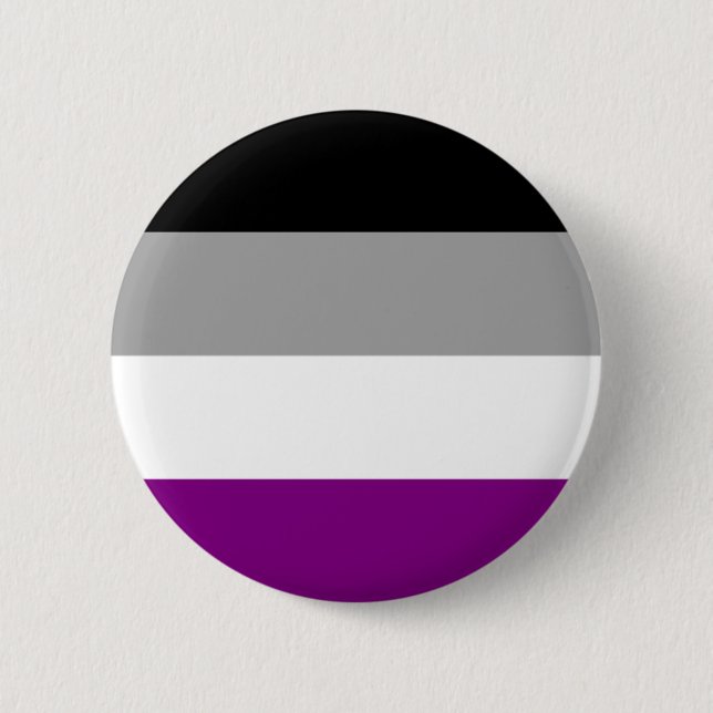 Asexual Pride Flag Button Pin (Front)