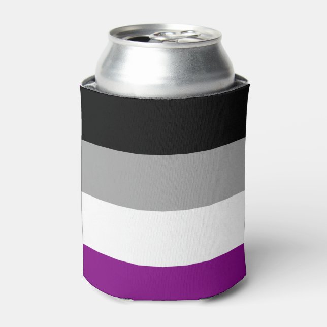 Asexual Pride Flag Can Cooler (Can Front)