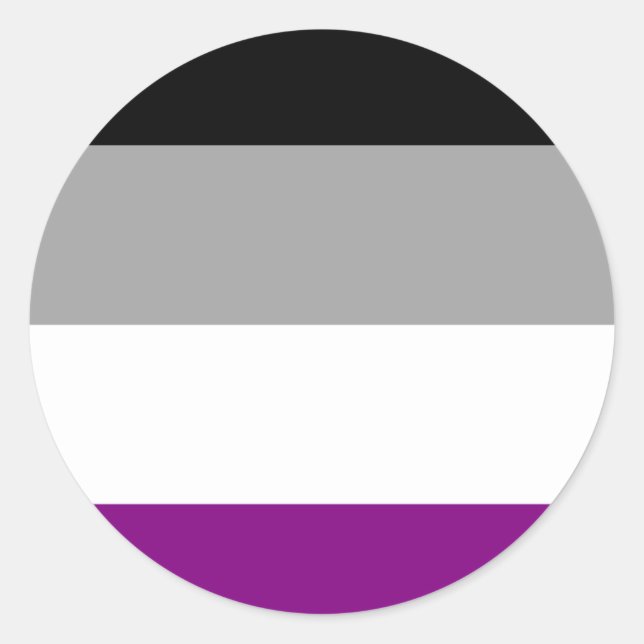 Asexual Pride Flag Classic Round Sticker (Front)
