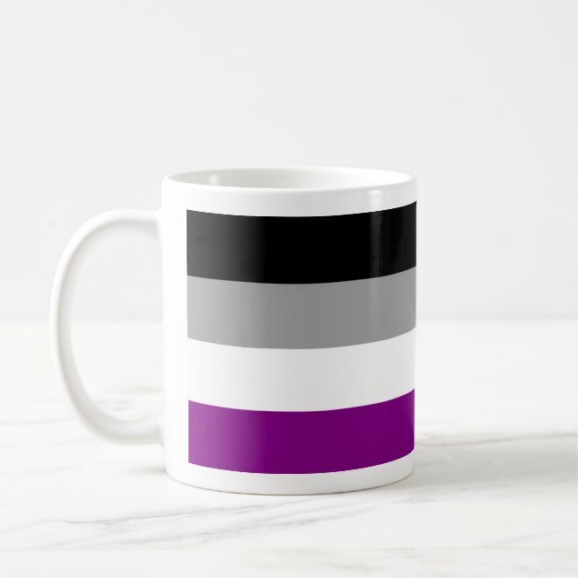 Asexual Pride Flag Coffee Mug (Left)