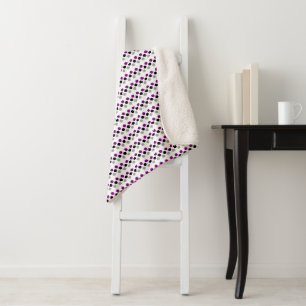 Asexual Pride Flag Colours Polkadots Sherpa Blanket