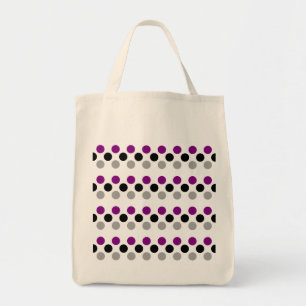 Asexual Pride Flag Colours Polkadots Tote Bag