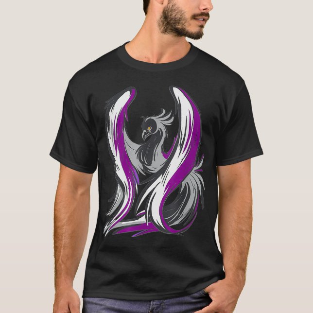 Asexual Pride Flag Design Support Asexuality LGBTQ T-Shirt (Front)