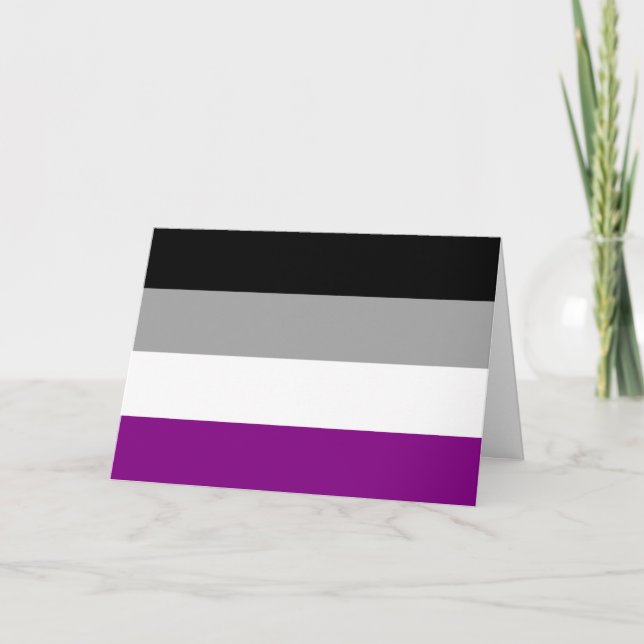 Asexual Pride Flag Holiday Card (Front)
