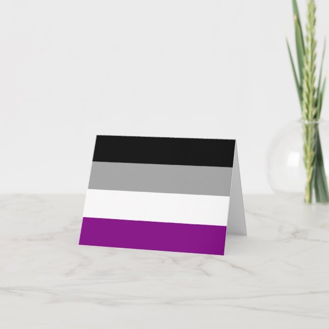 Asexual Pride Flag Holiday Card (Front)