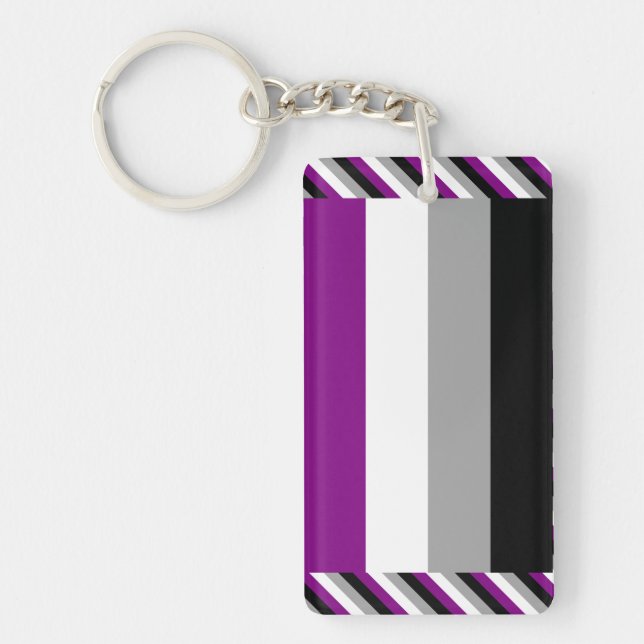 Asexual Pride Flag Key Ring (Front)