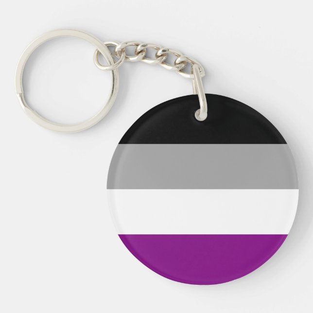 Asexual Pride Flag Key Ring (Front)