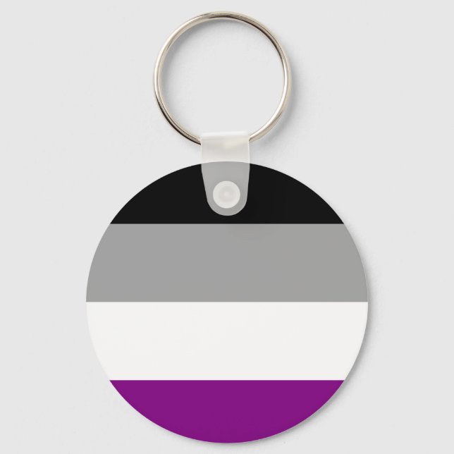 Asexual Pride Flag Key Ring (Front)