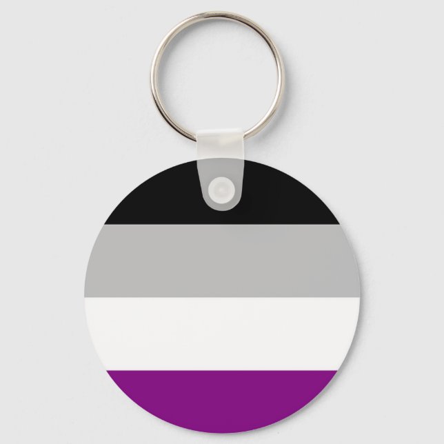 Asexual Pride Flag Key Ring (Front)