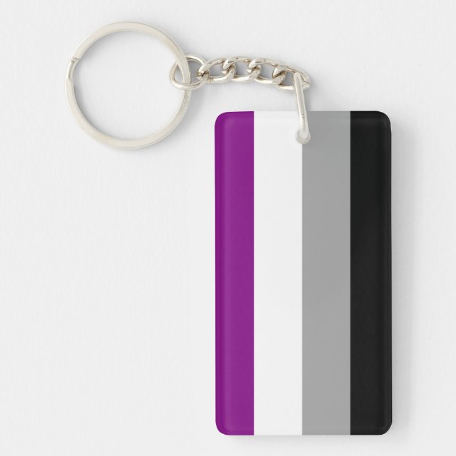 Asexual Pride Flag Key Ring (Front)