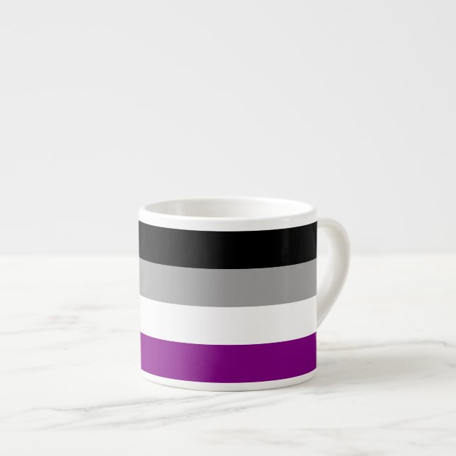 Asexual Pride Flag LGBTQ Espresso Cup (Front Right)