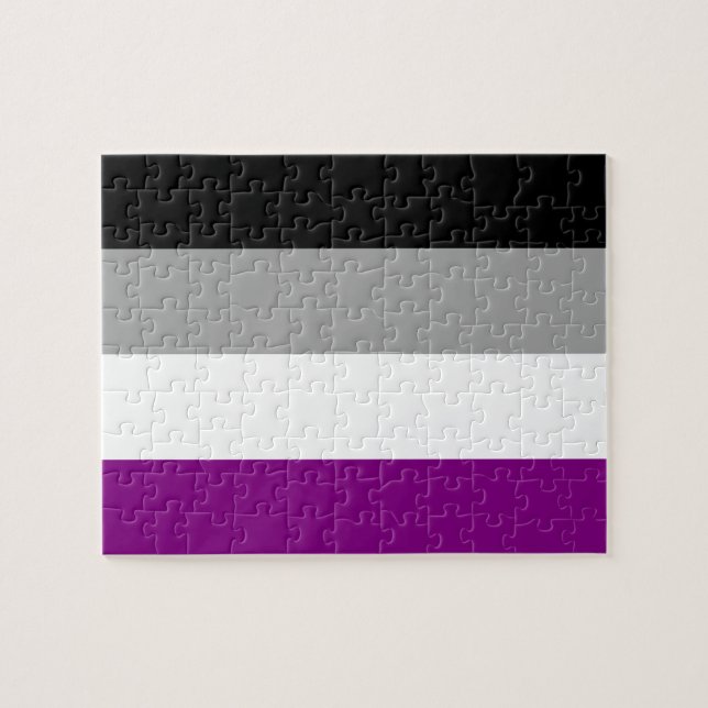 Asexual Pride Flag LGBTQ Jigsaw Puzzle (Horizontal)