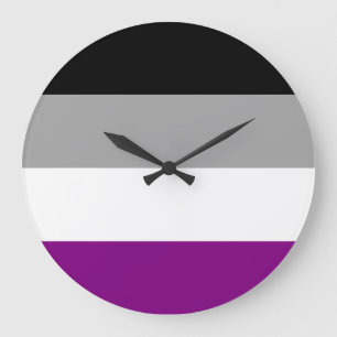 Asexual Pride Flag LGBTQ Large Clock