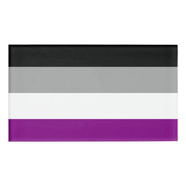 Asexual Pride Flag LGBTQ Name Tag (Front)