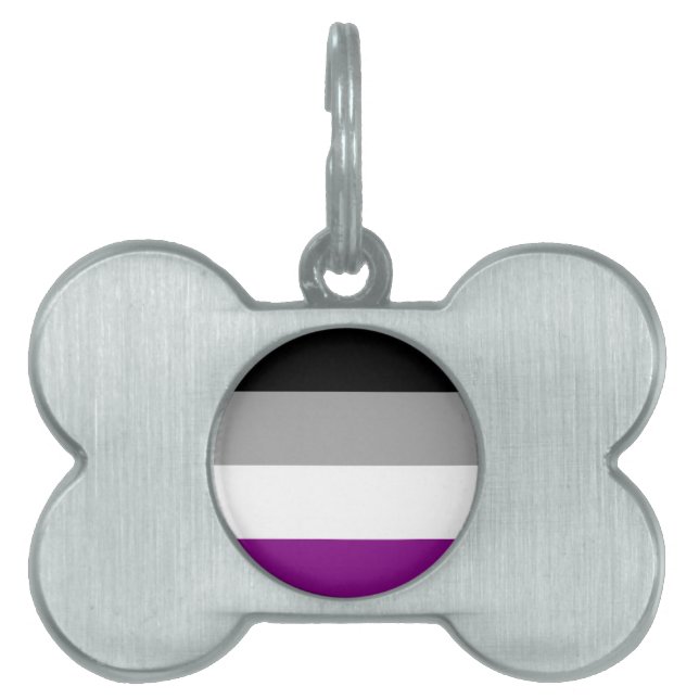 Asexual Pride Flag Pet ID Tag (Front)