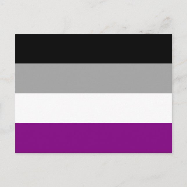 Asexual Pride Flag Postcard (Front)