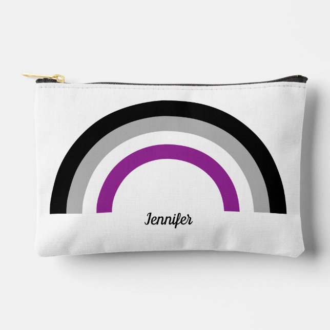 Asexual Pride Flag Rainbow Personalised Accessory Pouch (Front)