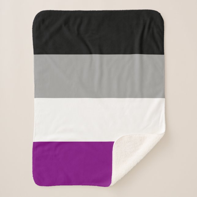 Asexual Pride Flag Sherpa Blanket (Front)