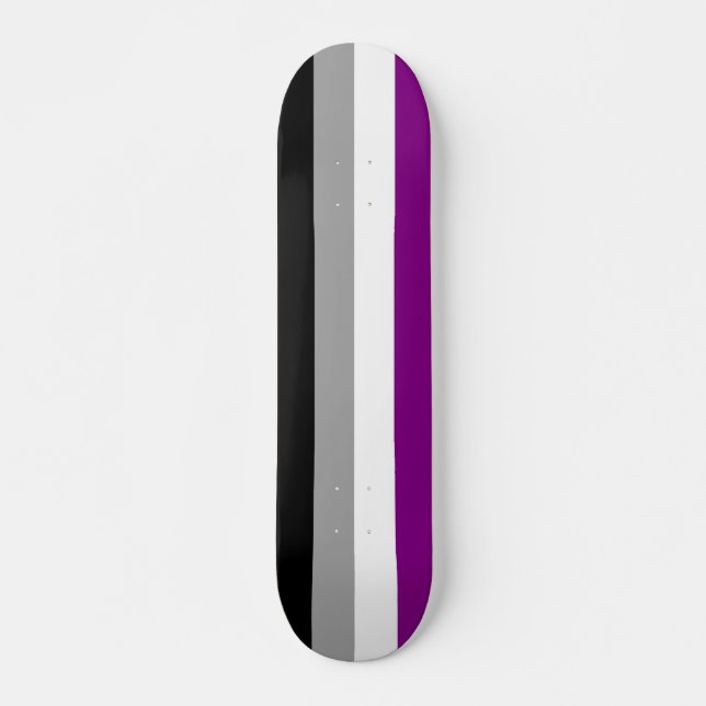 Asexual Pride Flag Skateboard (Front)