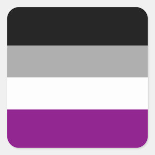 Asexual Pride Flag Square Sticker