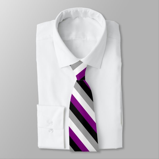 Asexual Pride Flag Tie (Tied)