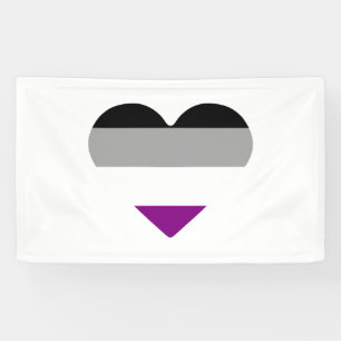 Asexual Pride Heart Banner