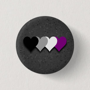 Asexual pride hearts button