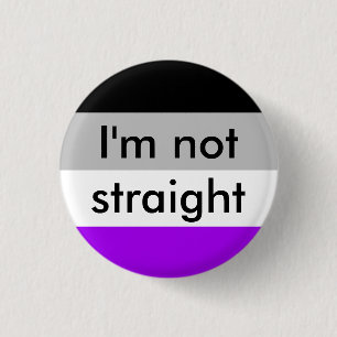 asexual pride I'm not straight pin