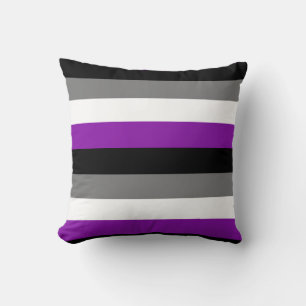 Asexual Pride, LGBTQ Pride, Striped Print Cushion