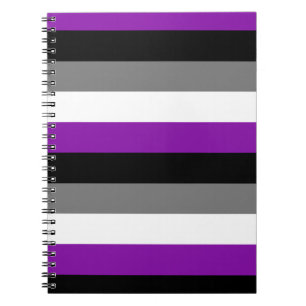 Asexual Pride, LGBTQ Pride, Striped Print Notebook