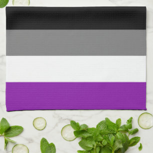 Asexual Pride, LGBTQ Pride, Striped Print Tea Towel
