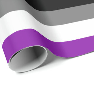 Asexual Pride, LGBTQ Pride, Striped Print Wrapping Paper