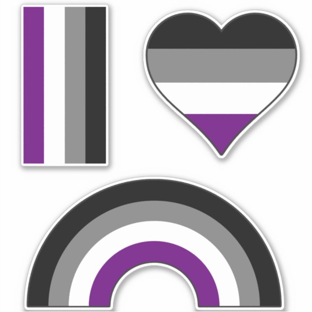 Asexual Pride Rainbow +{ Ace | Demi | Grey }+ (Front)
