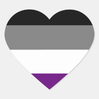 Asexual Pride Rainbow Heart ~ Ace | Demi | Grey Sticker