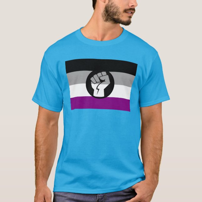 Asexual Pride Resistance Flag T-Shirt (Front)