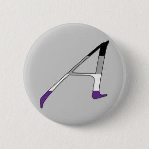 Asexual Pride "Scarlet" Letter A 6 Cm Round Badge