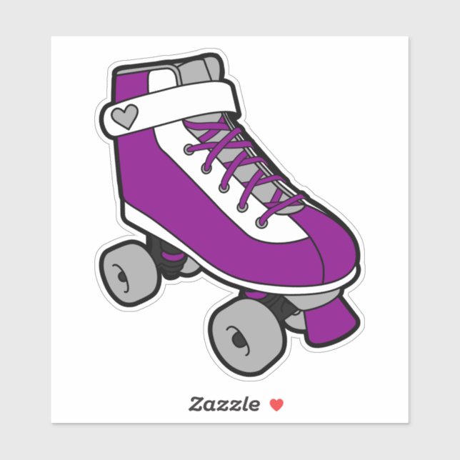  Asexual Pride Skating Purple Retro Roller Skate (Sheet)