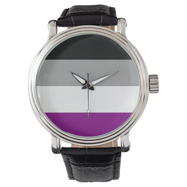 ASEXUAL PRIDE STRIPES DESIGN -.png Watch (Front)
