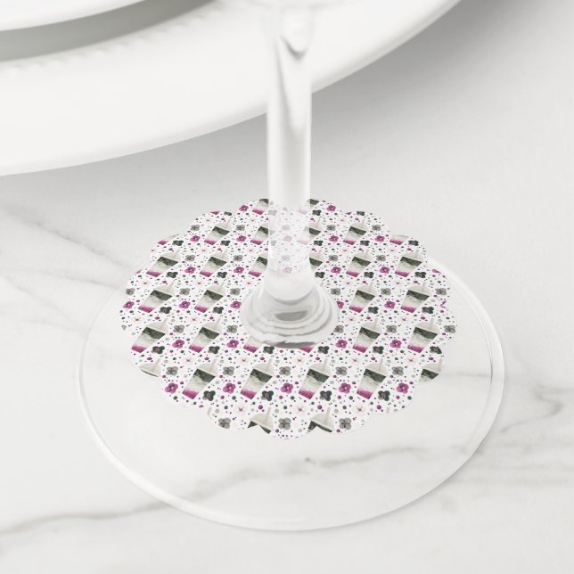 Asexual Pride Wine Tags (Close Up)