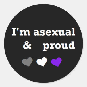 Asexual & Proud asexual pride sticker