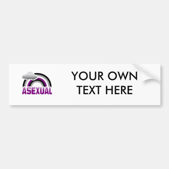ASEXUAL RAINBOW BUMPER STICKER (Front)