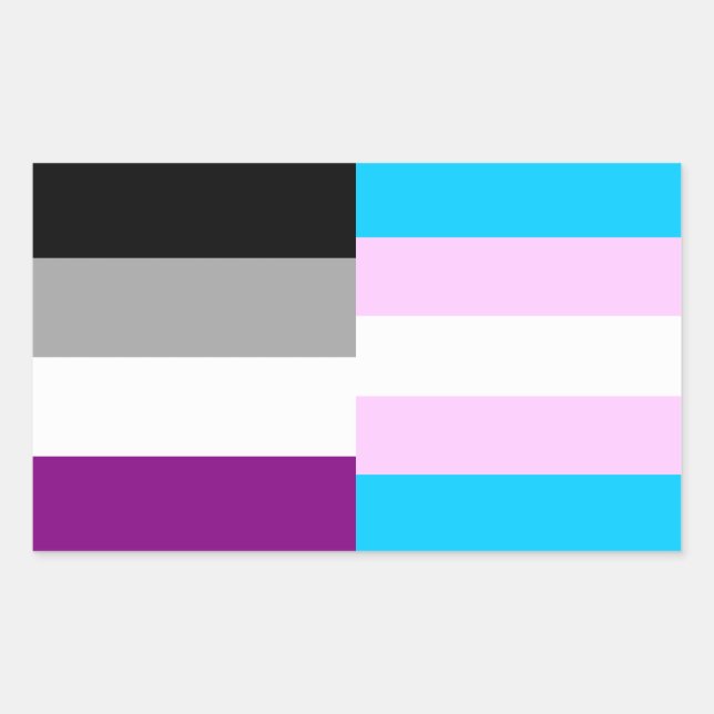 Asexual/trans pride flags sticker (Front)