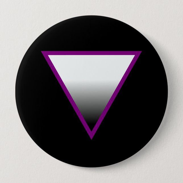 ASEXUAL TRIANGLE SYMBOL 3D 10 CM ROUND BADGE (Front)