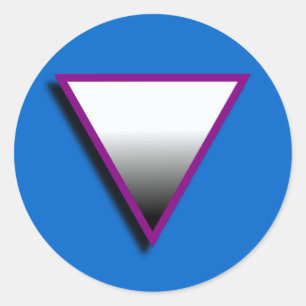 ASEXUAL TRIANGLE SYMBOL 3D CLASSIC ROUND STICKER