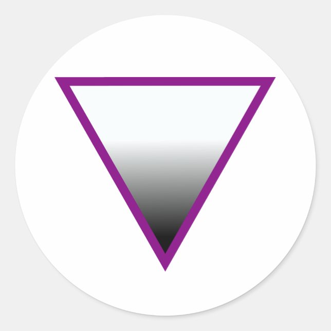 ASEXUAL TRIANGLE SYMBOL CLASSIC ROUND STICKER (Front)